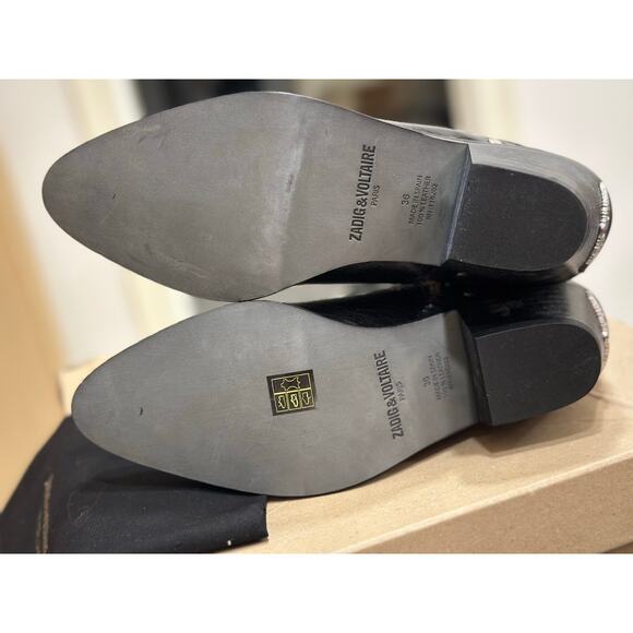 Zadig & Voltaire Tyler Leather Studded Ankle Boot - Picture 7 of 9